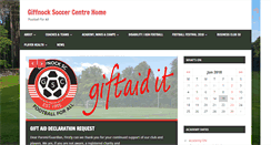 Desktop Screenshot of giffnocksoccercentre.com